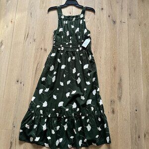 Green floral dress